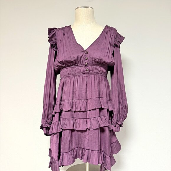 Anthropologie Tiered Ruffle Mini Dress - Picture 4 of 11